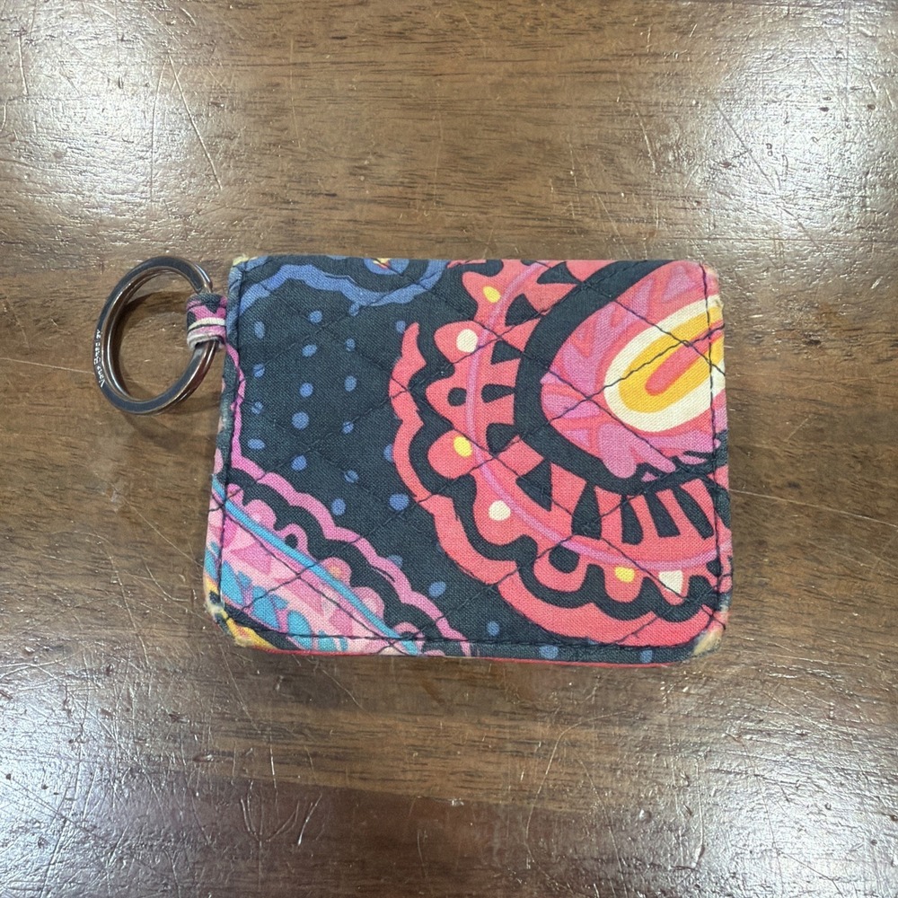 Vera Bradley Id Case Blue Paisley